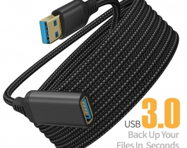 USB 3.0公对母尼龙编织高速传输数据线电脑硬盘相机打印机延长线